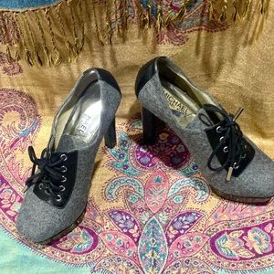 Michael Kors Grey Wool Platform High Heels